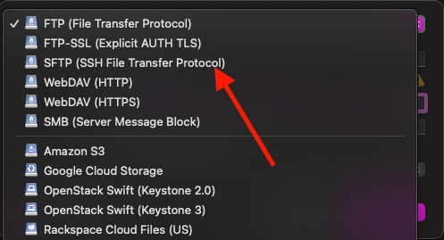 Select SFTP